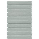 10 lu Otel Banyo Havlusu Pamuklu 90X150 Cm Renkli 16/1 Avs 580 Gr Gri