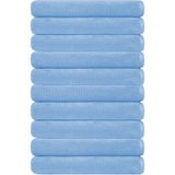10 Lu Otel Banyo Havlusu Pamuklu 90X150 cm Renkli 16/1 Avs 580 gr - Mavi - 90 x 150 cm