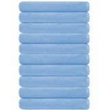 10 lu Otel Banyo Havlusu Pamuklu 90X150 Cm Renkli 16/1 Avs 580 Gr Mavi