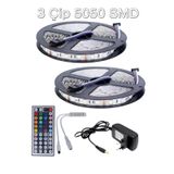 10 m İç Mekan Set 5050 Smd 44 Tuş Kumandalı Set Rgb Şerit Led