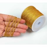 10 Metre - 0.80 mm Simli Paraşüt Ipi, Bileklik Ipi, Takı Ipi, Örgü Ip, Gümüş Renk - Altın