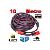 10 METRE 10mt HDMI Kablo HD KABLO FULL HD 3D 1.4 KALİTELİ KABLO 4K 3D DESTEK İP ÖRGÜLÜ