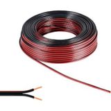 10 Metre 2 X 0,75 Kablo Yassı Kordon Hoparlör Led Elektrik Kablosu Siyah