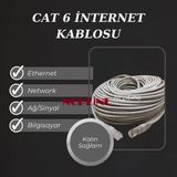 10 Metre Cat6 Patch Ethernet Internet Kablosu 7 Mt Plus+ Uçları Takılı Test Edilmiş Garantili