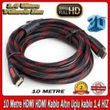 10 Metre Çelik Örgülü 3D Standart Hdmi Kablo