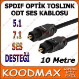 10 Metre Fiber Optik Optic Ses Kablo 10m OD:2.2