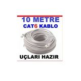 10 Metre Internet Kablosu Kalın Bakır Cat6 Network Kablo