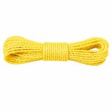 10 Metre Naylon Çamaşır İpi, 3 mm Kalınlık, Dayanıklı Plastik Halat, UV ve Suya Dayanıklı, Çamaşır Kurutma, Paket Bağlama, Bahçe, Kamp ve Çok Amaçlı Kullanım (Sarı)