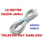 10 Metre On 10 Mt Hazir Soketli Telefon Adsl Modem Hat Kablosu 2