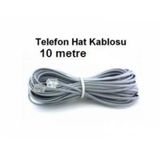 10 Metre On 10 Mt Hazir Soketli Telefon Adsl Modem Hat Kablosu