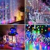 10 Metre Renkli 50LED Işıklar Işıkları 8 Mod Rgb Işıkları USB Çok Renkli Işık Dize Işıkları Tel Fonksiyonlu Süsleme Ince Telli Aydınlatmalı Şerit LED Yılbaşı Işık Yılbaşı Süsü - 1 m - 00 Beyaz