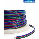 10 Metre Rgb Kablo 4 Lü Şerit LED Kablosu %100 Bakır 4x0.22 Kalaylı Özellikli Elektrik Malzemesi