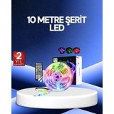 10 Metre Smart Şerit LED Bluetooth Telefon Kontrollü USB Enerjili Midastech - Çok Renkli