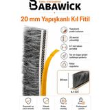 10 Metre Yapışkanlı Kıl Fitil Cam Balkon ve Alüminyum Kapı Pencere Fırça Fitili 8-10-12-15-20MM