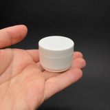 10 ml Beyaz Plastik Kavanoz , 10 cc Kapaklı Krem Kavanozu x 6 Adet