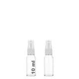 10 ml Kapaklı Beyaz Sprey Şeffaf 10 Cc Fısfıs Kolonya Dezenfektan Şeffaf Cam Şişe 2 Adet (Şeffaf Şişe | Beyaz Sprey, 10 ml)