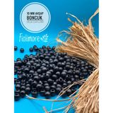 10 mm Ahşap Boncuk (50 gr 130 Adet)Geniş Delik Çapı 4 mm Makrome Çanta Bileklik Takı Renkli - Siyah