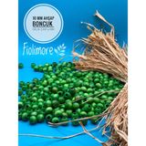 10 mm Ahşap Boncuk (50 gr 130 Adet)Geniş Delik Çapı 4 mm Makrome Çanta Bileklik Takı Renkli - Yeşil