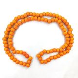10 MM EL İŞÇİLİĞİ YUVARLAK CAM BONCUK (100 ADET) (TURUNCU)