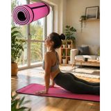10 mm Fitness Yoga Matı Kaymaz Yüzey Çift Taraflı Kullanım Dayanıklı Eva Malzeme Nemere