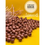 10 mm Ham Ahşap Boncuk (50 Gram 110 Adet) Dar Delik Çapı 2 mm Makrome Çanta Bileklik Takı Renkli - Taba - Kahve