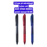 1,0 mm jel mürekkepli kalem seti MAVİ-SİYAH-KIRMIZI pentel energel BL105
