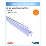 10 mm Küçük H (Y) Cam Balkon Şeffaf Fitil 150 cm