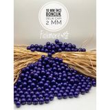 10 mm Lüks Kaplama Plastik Inci Boncuk (50 GRAM-100 Adet) Takı Çanta Boncuğu - Mor