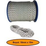 10 mm Sentetik Iskota Halat, Dağcı Ipi, Kamyoncu Halatı, Outdoor Kamping Piknik Salıncak Halatı, 15 Metre