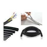 10 Mm Yarıklı Spiral Hortum Kablo 10 Metre Gizleme Izolasyon Borusu Esnek Siyah