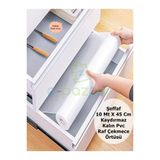 10 Mt X 45 Cm Şeffaf Kaydırmaz Pvc Raf Buzdolabı Masa Çekmece Ayakkabılık Koruyucu Leke Tutmaz Örtü