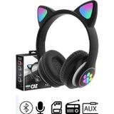 10 Numara Kablosuz Bluetooth Kulaklık Led Işıklı Mikrofonlu Kedili Kulaklık Bt5.0