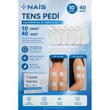 10 Paket, 40 Adet Nais Gold Tens Elektrod Pedi 5X5 Cm Extra Güçlendirilmiş Yapışkanlı Kumaş, Tens Pedi Elektrot - Cilt Dostu Jel - Yüksek İle