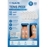 10 Paket, 40 Adet Nais Gold Tens Elektrod Pedi 5X5 Cm Extra Güçlendirilmiş Yapışkanlı Kumaş, Tens Pedi Elektrot – Cilt Dostu Jel – Yüksek İletkenlik – Tens Cihazları İle Uyumlu