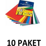 10 Paket Elişi Kağıdı A4 10 Renk Karışık 10 Lu Poşet