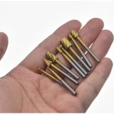 10 Parça Hss Titanyum Ahşap İçin Freze Uç Seti Mini Gravür Makina