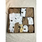 10 Parça Yeni Doğan Hastane Çıkışı & Hoş Geldin Bebek Seti (Hediye Kutulu & Ayıcıklı) – Babyshower - Çok Renkli - 0 - 3 Ay