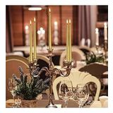 10 PCS VIP CHRISTMAS CANDLE METALLIC BRIGHT GOLD CANDLESTICK 10ADET GOLD ŞAMDAN MUMU YILBAŞI MUMLARI