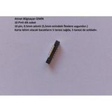 10 Pin 0.5Mm Adımlı Dik Flex Soketi Flex Ffc Konnektörü 10-0.5-Dik