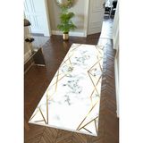 10 Post Online Altın Krem Gold Kaymaz Kesme İnce Dijital Baskı Beyaz 100x225 cm Yolluk