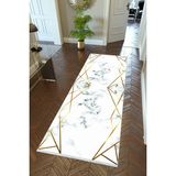 10 Post Online Altın Krem Gold Kaymaz Kesme İnce Dijital Baskı Beyaz 100x300 cm Yolluk
