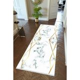 10 Post Online Altın Krem Gold Kaymaz Kesme İnce Dijital Baskı Beyaz 100x325 cm Yolluk