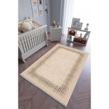 10 Post Online Bej Kahverengi Kaymaz Oval Kesme 80x350 cm Çocuk Odası Halı
