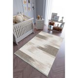 10 Post Online Kahverengi Bej Kaymaz Oval Kesme 70x300 cm Çocuk Odası Halı
