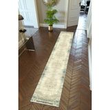 10 Post Online Kahverengi Beyaz Kaymaz Kesme İnce Dijital Baskı Gri 80x325 cm Yolluk