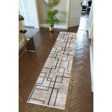 10 Post Online Kahverengi Kaymaz Kesme İnce Dijital Baskı Lacivert 70x220 cm Yolluk