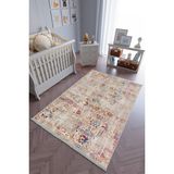10 Post Online Kaymaz Oval Kesme Renkli Antrasit 100x200 cm Çocuk Odası Halı