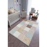 10 Post Online Kaymaz Oval Kesme Renkli Antrasit 100x275 cm Çocuk Odası Halı