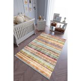 10 Post Online Kaymaz Oval Kesme Renkli Antrasit 80x350 cm Çocuk Odası Halı