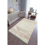 10 Post Online Renkli Kaymaz Oval Kesme 80x425 cm Çocuk Odası Halı
